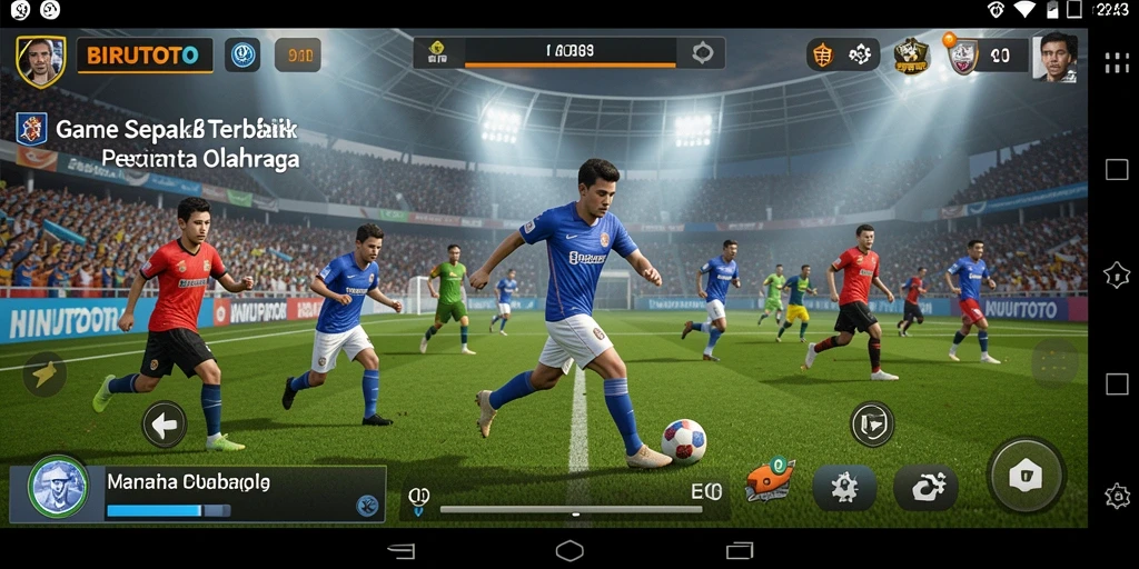 Gameplay seru BIRUTOTO dengan aksi sepak bola yang mendebarkan.