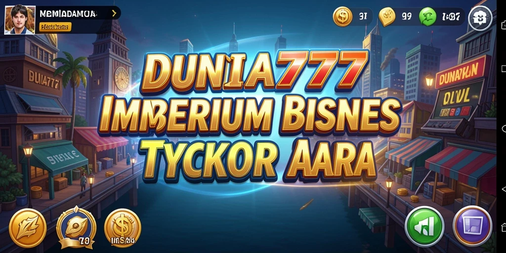Screenshot DUNIA777 menunjukkan gameplay seru dan manajemen bisnis yang mendalam.
