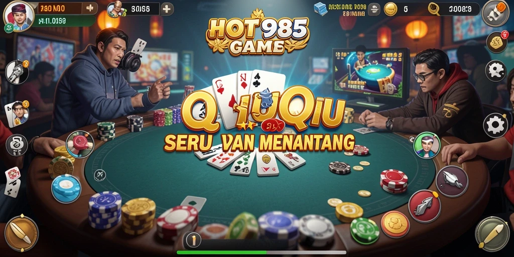 Tampilan gameplay QiuQiu yang menarik dan interaktif di HOT985.