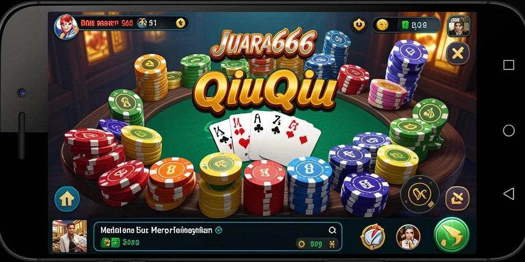 Tampilan gameplay JUARA666 dengan aksi seru QiuQiu.