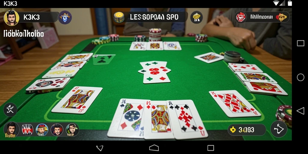 Screenshot K3K3 menampilkan gameplay seru Gaple yang interaktif.