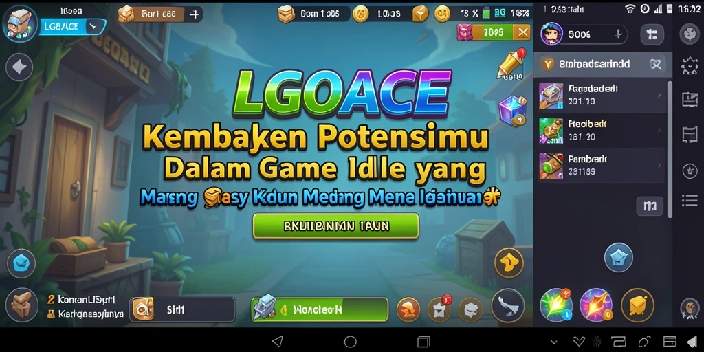 Tampilan gameplay dari LGOACE yang menarik dan penuh warna.