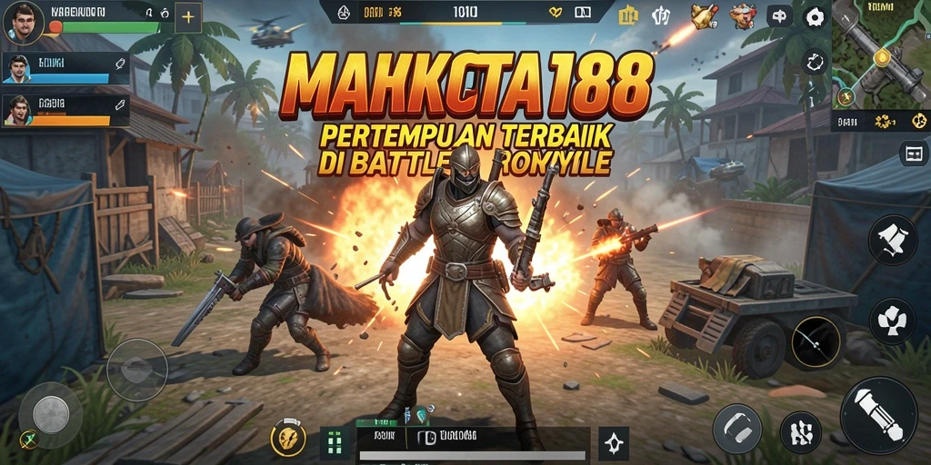Screenshot MAHKOTA188 menampilkan aksi pertempuran Battle Royale yang intens.