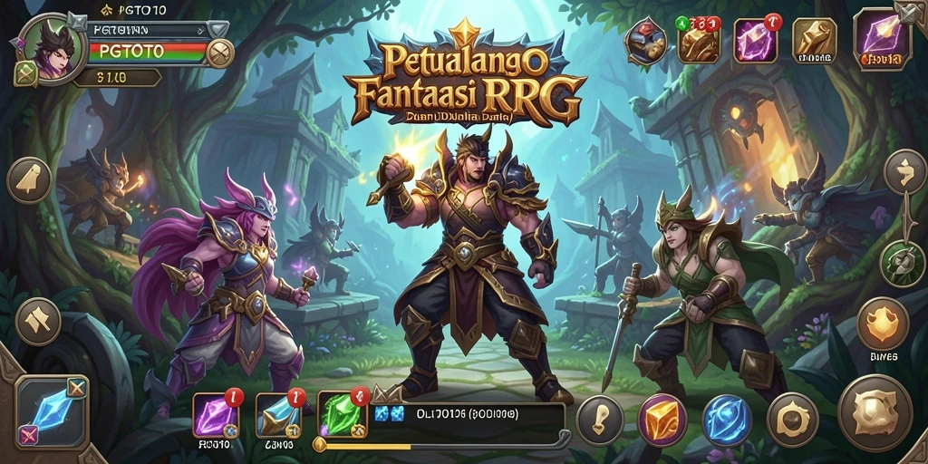 Screenshot PGTOTO menunjukkan aksi pertempuran seru dalam dunia RPG.