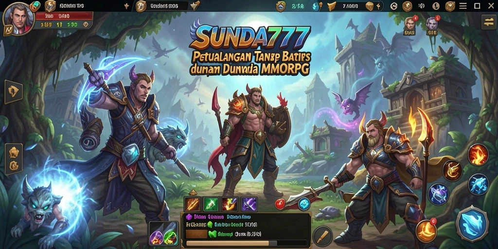 Tangkapan layar utama SUNDA777 yang menampilkan aksi seru dalam dunia MMORPG.