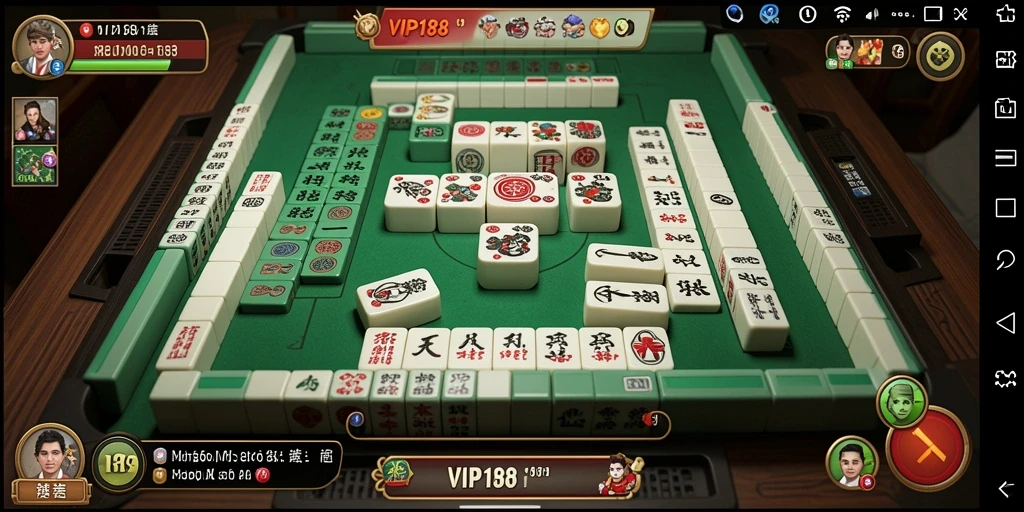 Screenshot gameplay VIP188 yang menampilkan aksi Mahjong yang seru.